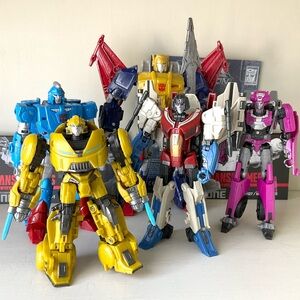 Bundle 5x Transformers Starscream Devcon Metalhawk Elita-one Bumblebee